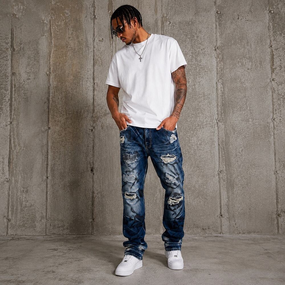 Jordan Craig Legacy Edition Raphael Jeans Mens 38x34 Distressed Camo Streetwear